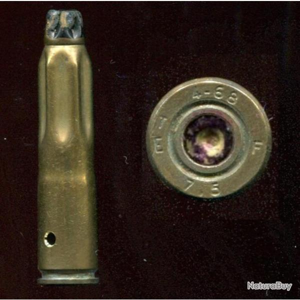 7.5 x 54 MAS - propulsive - �tui laiton flut� ferm� en rosette 6 plis