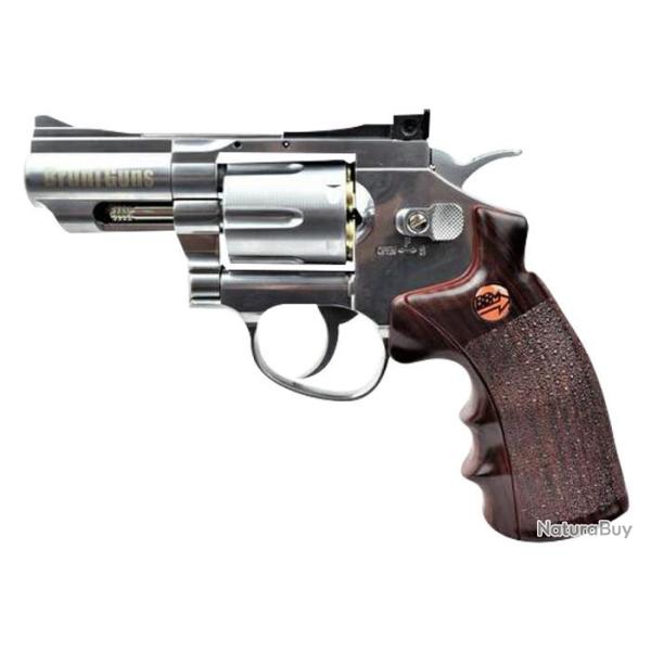REVOLVER A GAZ CO2 BRUNI 357 2.5" NICKELE CAL. 4,5 mm