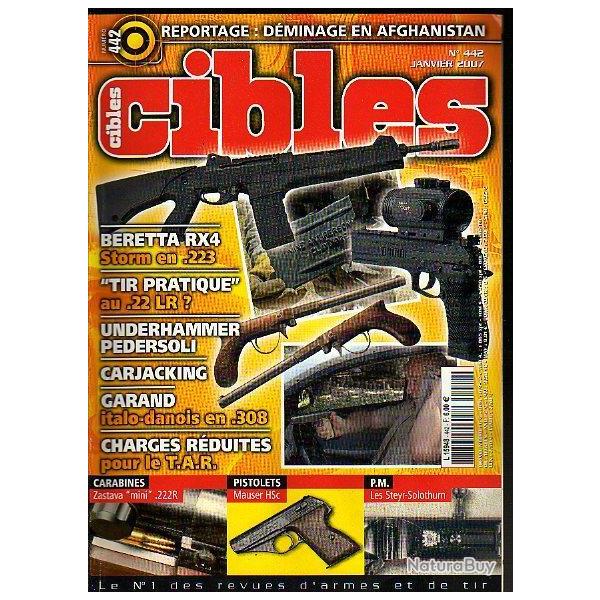 cibles 442 . beretta rx4 storm, mauser hsc, pm steyr, silencieux, d�minage en afghanistan, zastava