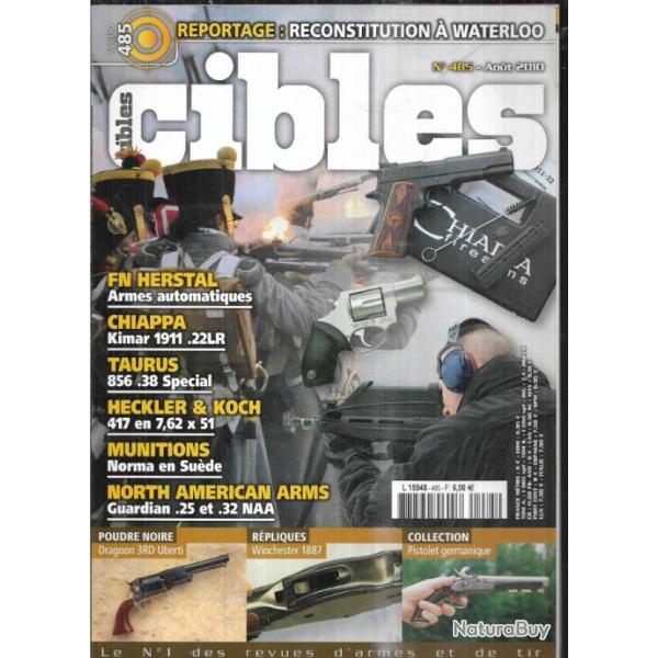cibles 485 chiappa kimar 1911-22 standard et target, armes automatiques fn herstal, taurus 856,
