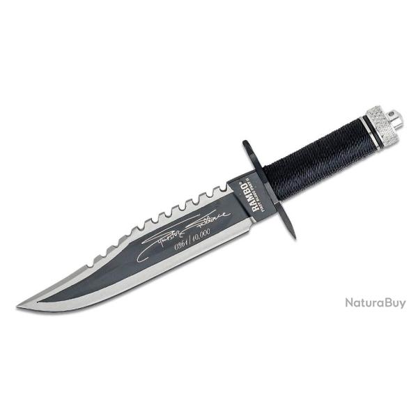 Couteau Rambo First Blood Part II Mini Sylvester Stallone Signature Edition Lame Acier 420 RB9432