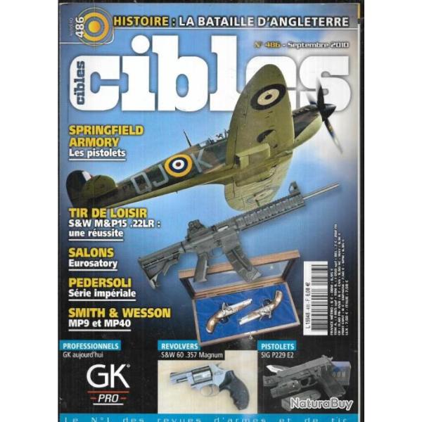 cibles 486 smith & wesson military & police mp40 et mp9, pistolets springfield armory, s&w 60