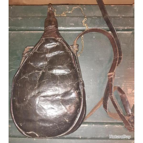 Tr�s rare gourde peau de bouc 1870 , 14-18
