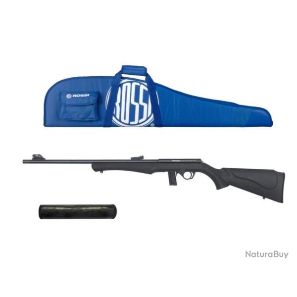 Pack Carabine 8117 17 HMR Rossi + Fourreau + Silencieux 22 LR