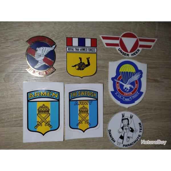 Lot autocollants parachutisme militaire