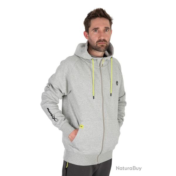 Hoody Full Zip Marl Grey Lime Black Edition