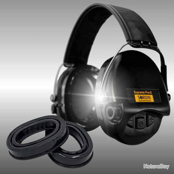 Sordin SUPREME PRO X LED Noir (GEL) - Serre-t�te