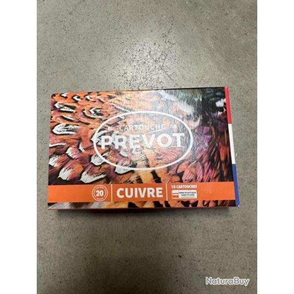 CARTOUCHE PREVOT CAL.20/67 TRADITION CUIVRE BG GREEN PAR 10