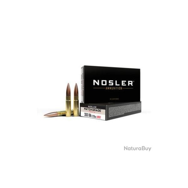 Munitions NOSLER cal.300blk 220gr cc hpbt par 60