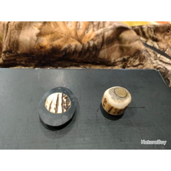 Ensemble Calotte et boule  d'armement en bois de cerf pour Carabine Blaser R8 professionnel succ�s.