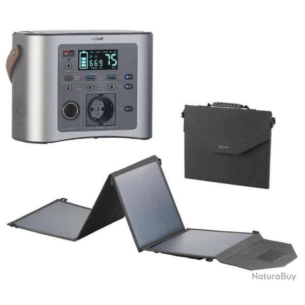 Batterie Camping et convertisseur solaire HSG-650 avec panneau solaire 50 W