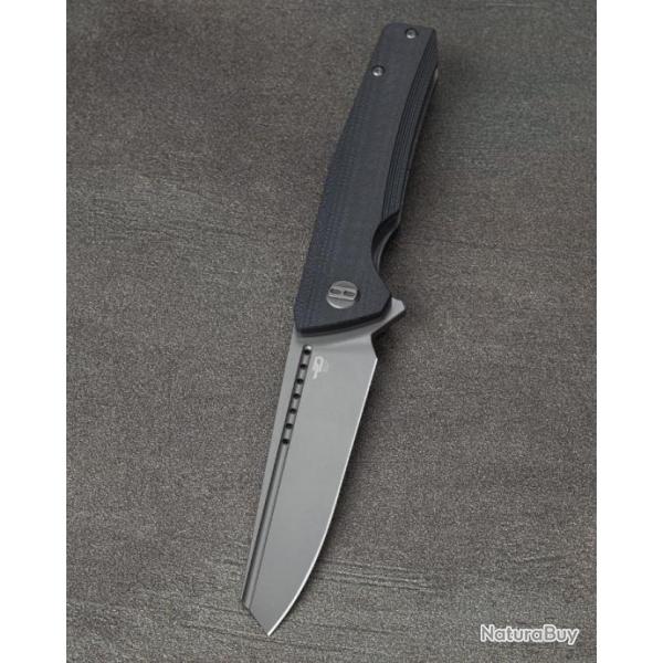 Couteau Bestech Slyther Black Manche G-10 Lame Acier 14C28N IKBS Linerlock Clip BTKG51A2