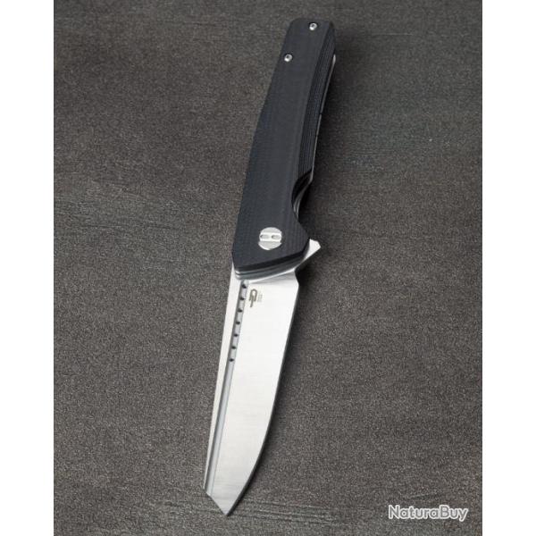 Couteau Bestech Slyther Black Manche G-10 Lame Acier 14C28N IKBS Linerlock Clip BTKG51A1