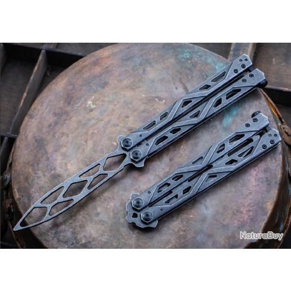 Couteau Papillon D'Entrainement Kershaw Balanza Trainer Balisong Butterfly Lame IKBS KS4950TR