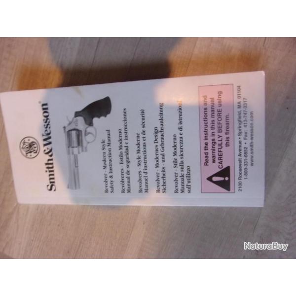 manuel propri�taire de revolver Smith et wesson " style nouveau "  en fran�ais