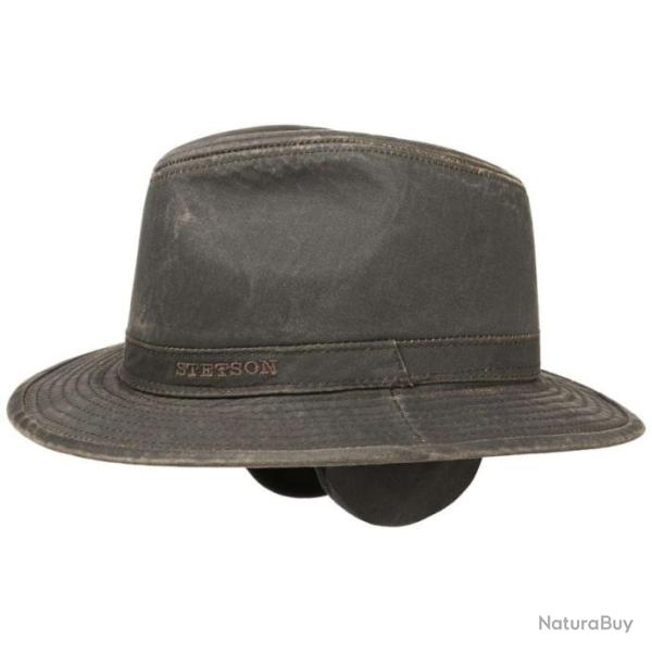 Chapeau Ear Flaps Traveller marron CO PE EF