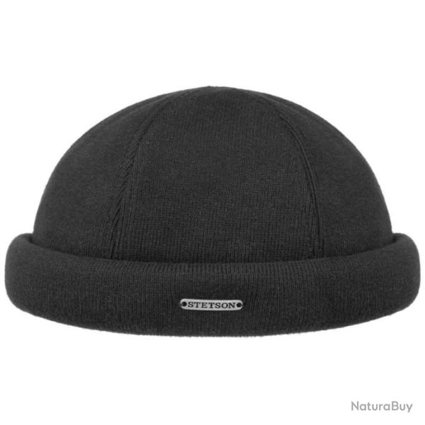 Bonnet Docker en Tricot noir Stetson