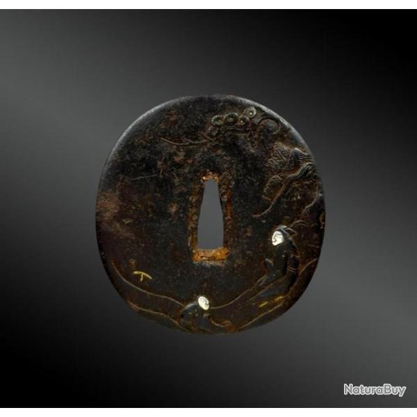 TSUBA, GARDE de KATANA - P�riode Edo (1603-1868) - Japon