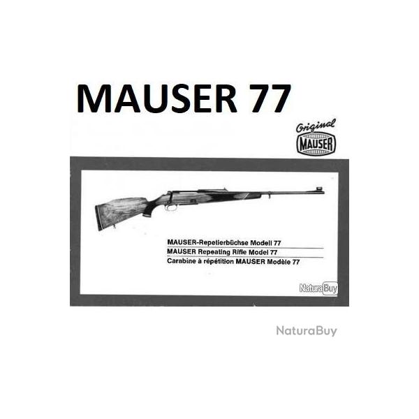 notice carabine MAUSER 77 en FRANCAIS (envoi par mail) - VENDU PAR JEPERCUTE (m1495)