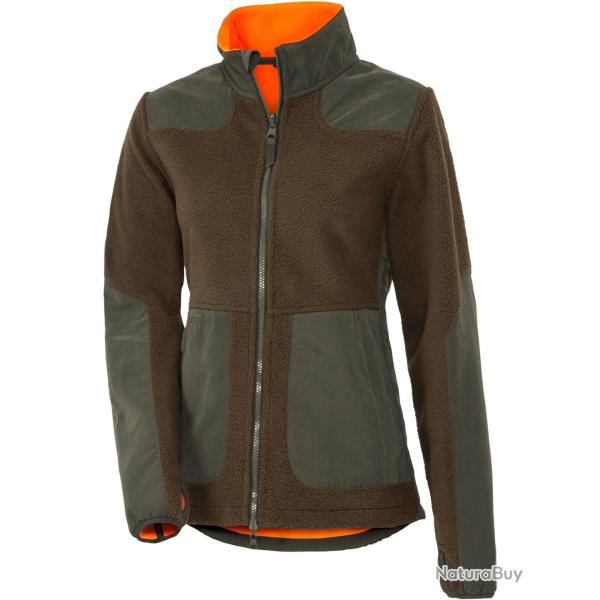 Veste r�versible en fourrure pour femmes Couleur orange vert