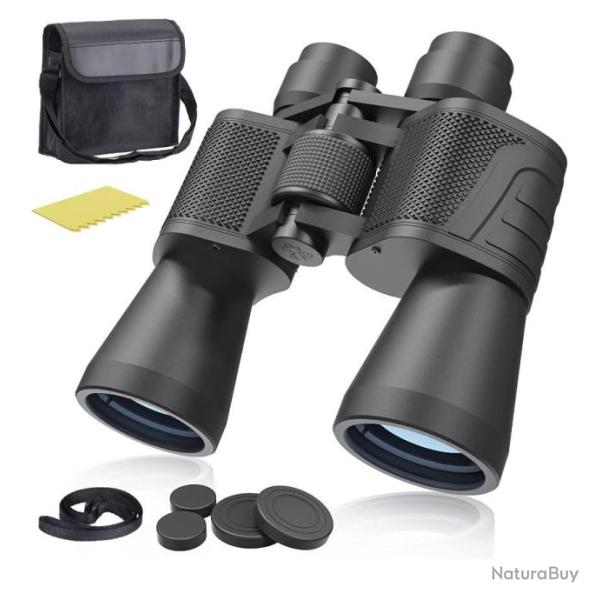 Jumelles pour Adultes 20 x 50 Objectif FMC Prisme BAK4 tanches Chasse Randonne Pche Sport Voyage