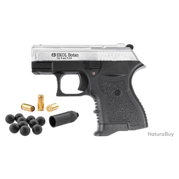 PISTOLET GOMME COGNE EKOL BOTAN CHROME 9MM (VFD25)