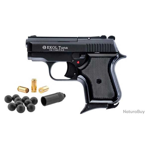 PISTOLET GOMME COGNE EKOL TUNA NOIR 8MM (VFD25)