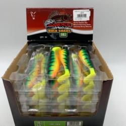 Leurre de p&ecirc;che souple Fox rage Zander pro bulk shads vert et jaune 14 cm