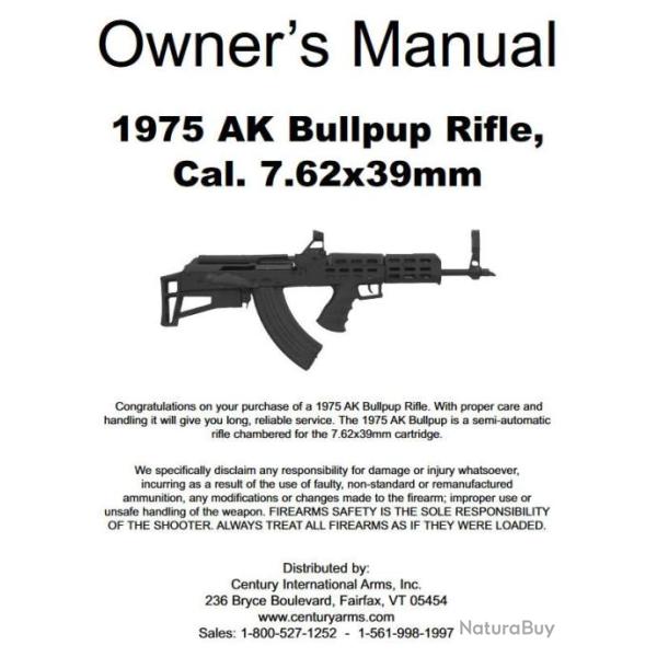 Lot de manuels Century International Arms /5