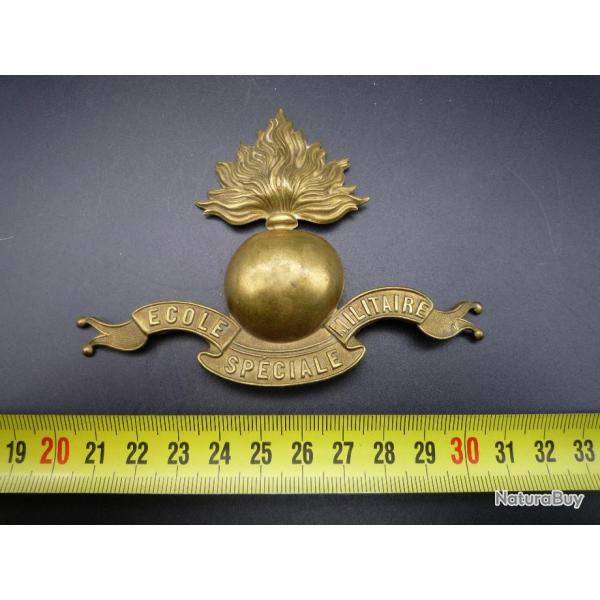 ancien grand insigne de shako , de l'cole spciale miltaire Saint Cyr (12 cm)