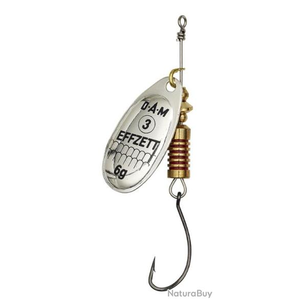 CUILLERE HAMECON SIMPLE SINGLEHOOK SPINNER SINKING Silver Taille 3