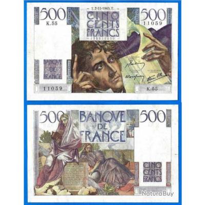 500 Francs CHATEAUBRIAND FRANCE 1945 F.34.01 - Billets