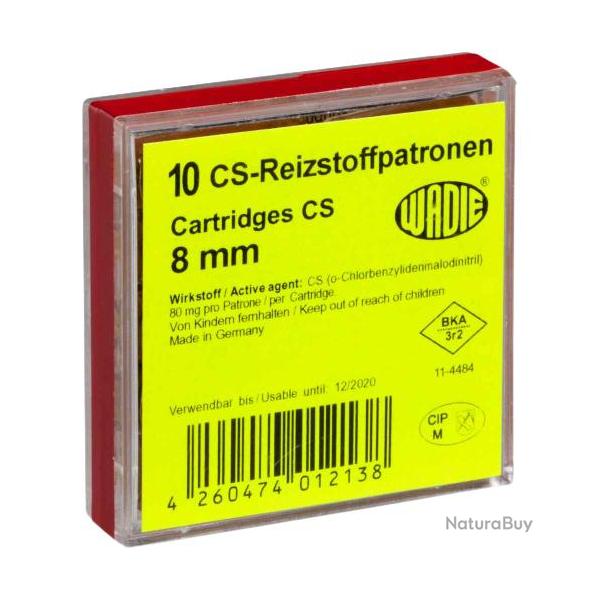 Munitions "WADIE" - CARTOUCHES 8mm CS A GAZ X10