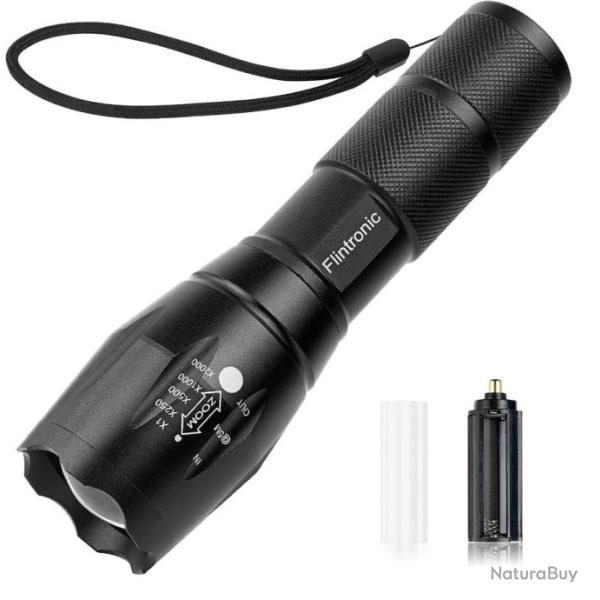 Lampe Torche Led Ultra Puissante 3000 Lumens  �tanche Zoom 5 Modes P�che Camping Randonn�e Extr�mes