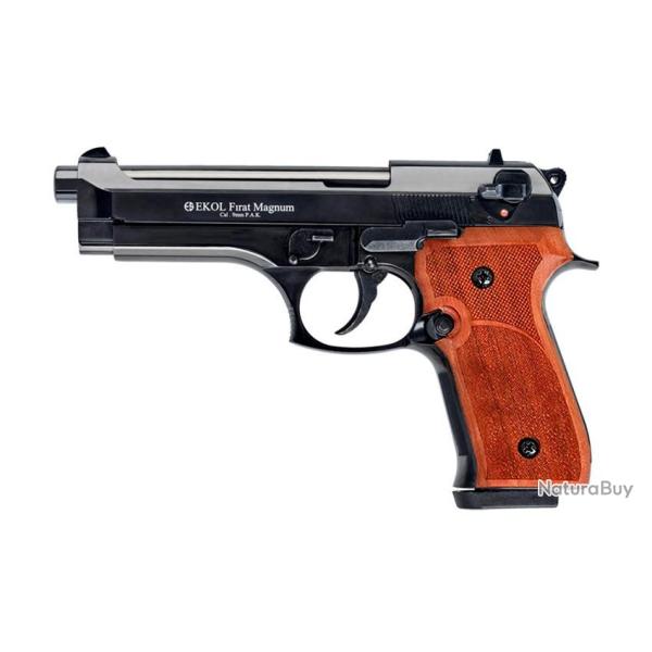 PISTOLET A BLANC EKOL FIRAT MAGNUM 9MM PAK - CROSSE BOIS