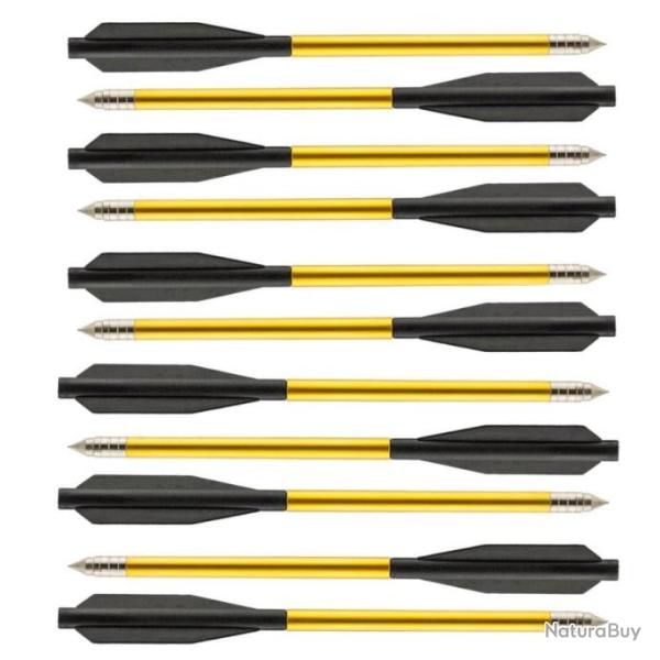 12 Traits Aluminium 6.5" 16.5 cm pour Arbal�te Shoot Again CF115/101 et Man Kung MK-80 / MK-TCS