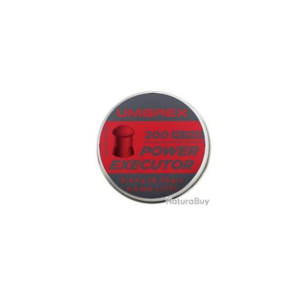 PLOMB UMAREX POWER EXECUTOR SANS PLOMB TETE RONDE CAL.4.5MM 0.44GR X200