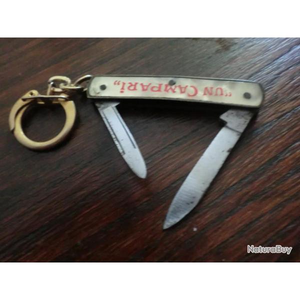 ancien petit couteau de poche publicitaire  un campari