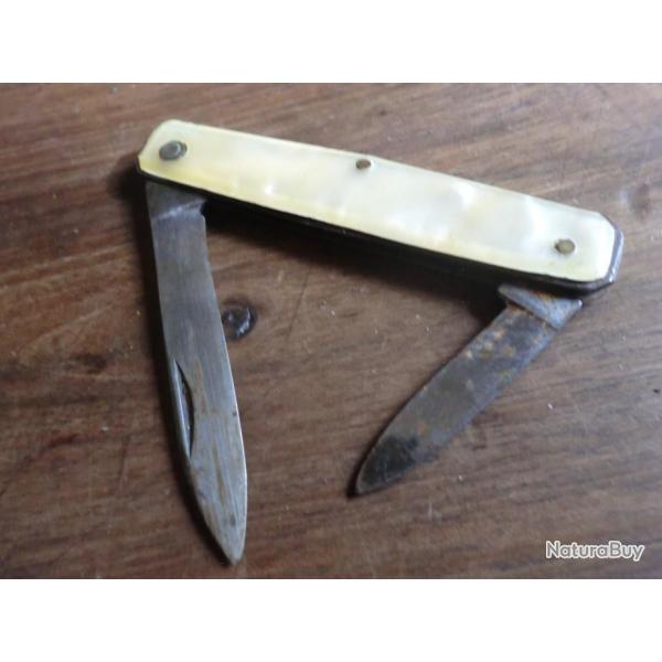 ancien couteau de poche deux lames
