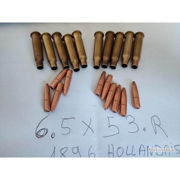 Vend kit de rechargement 6.5 x 53 R Hollandaise cat C