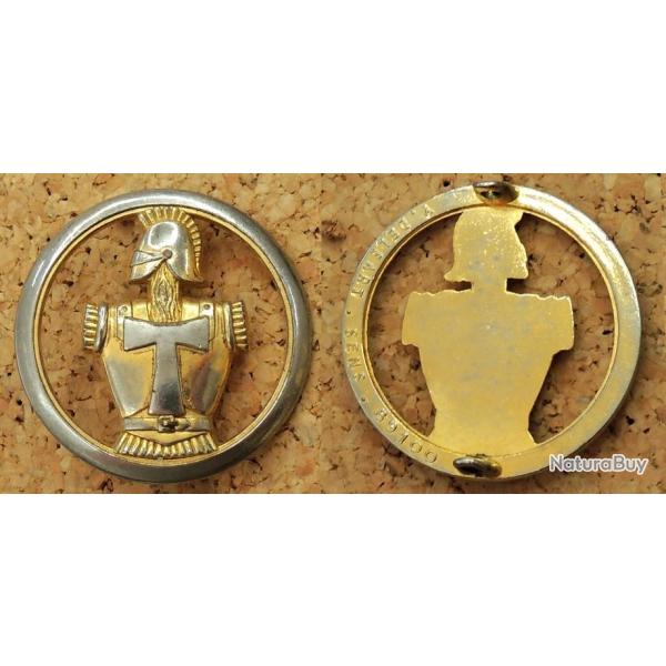 Insigne de b�ret de l'arm�e fran�aise - Transmissions - DELSART � Sens - Patin�