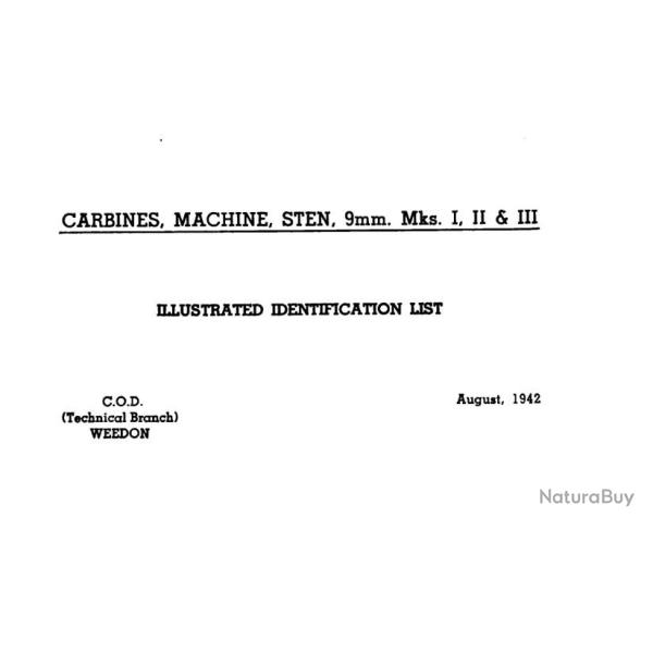 Eclat� original STEN MK I II III 9mm en PDF