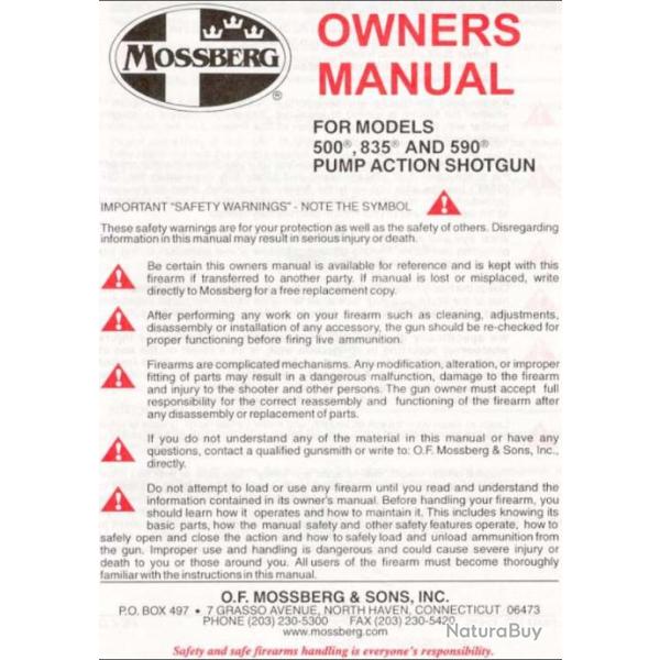 Manuel FAP MOSSBERG 500, 835, 590 en PDF