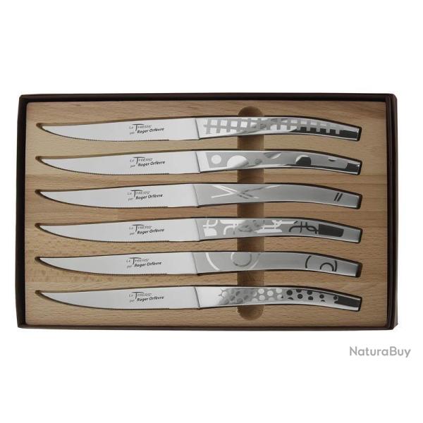 COFFRET 6 COUTEAUX LE THIERS INOX DECOR MAISON