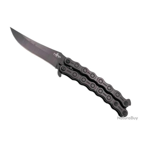 COUTEAU PAPILLON THIRD CHAINE 13,5CM INOX NOIR