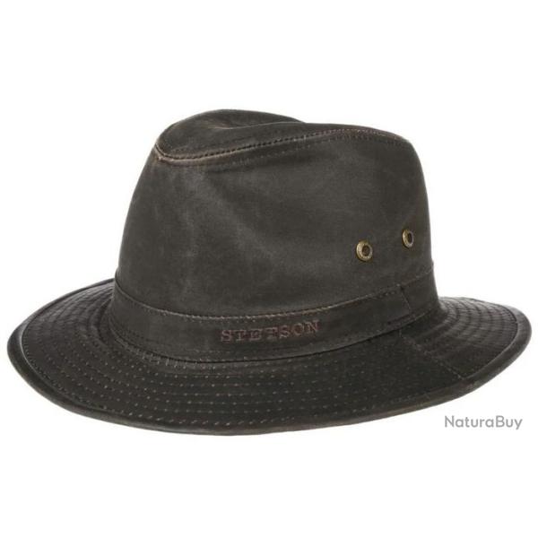 Chapeau Ava Coton Traveller marron fonc� Stetson