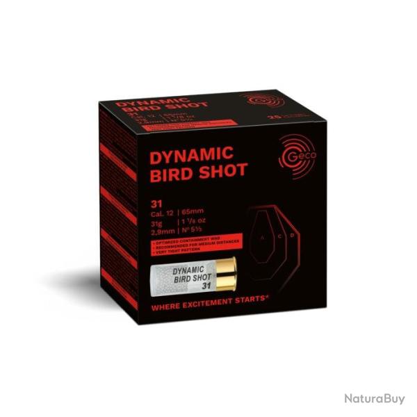 Balles Geco Comp�tition Bird Shot - Cal. 12/65 - 31 g / 5