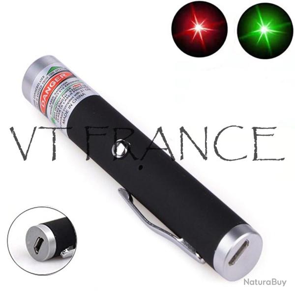 Pointeur Laser Haute Puissance Rechargeable, Couleur: Vert