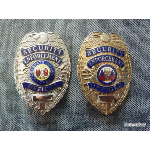 badge pompier securite americain #2 - lot de x2