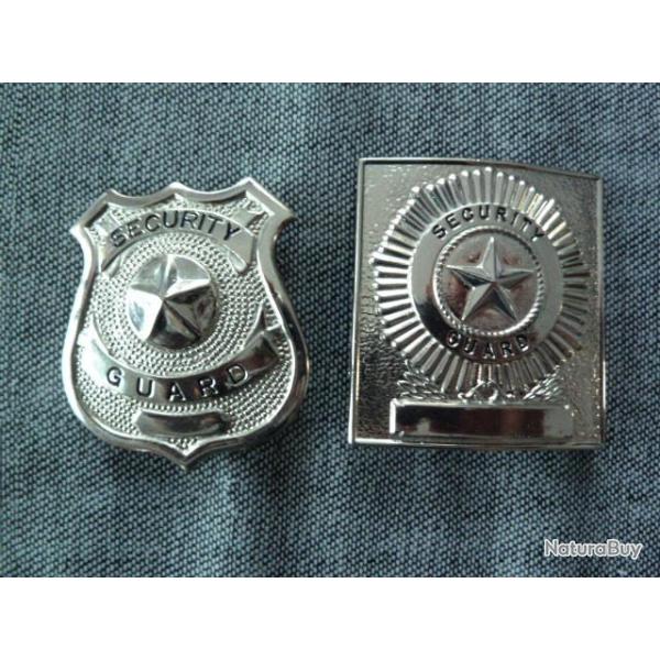 badge pompier securite americain #5 - lot de x2